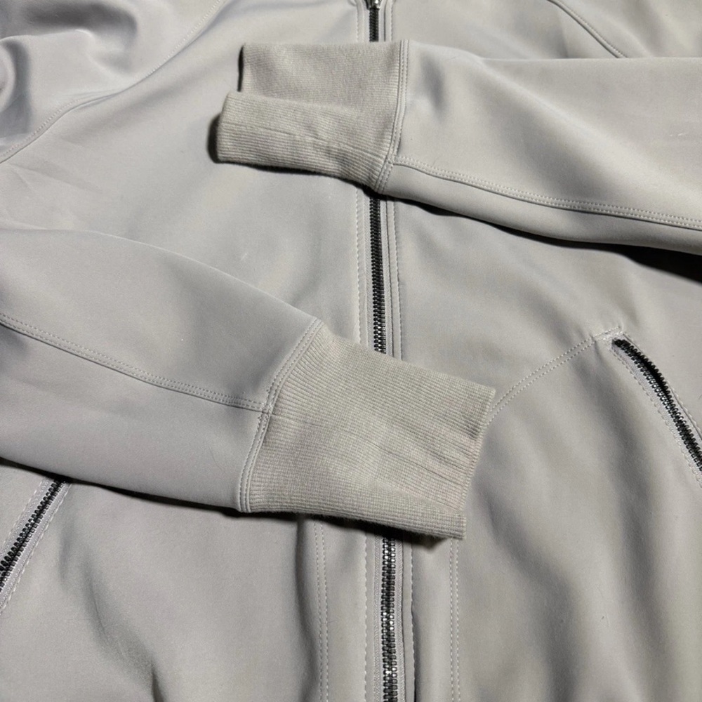Light Gray Zip-Up Jacket - image 4